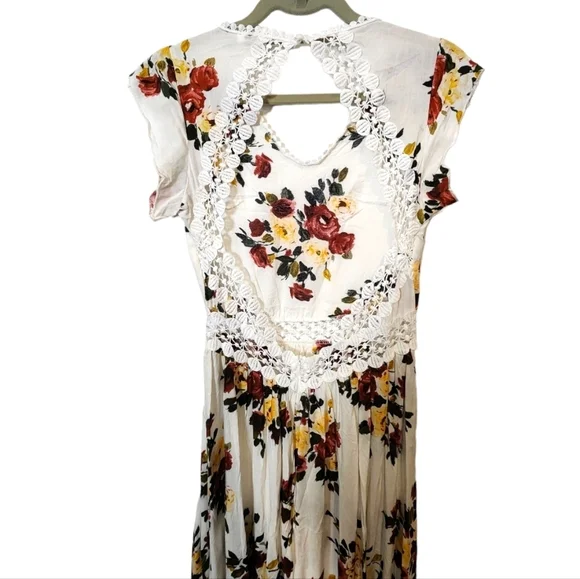 Women Floral Evening Party Summer Beach Casual Maxi Dress, Size Small - Picture 10 of 13